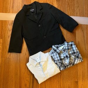 Black blazer with 2 matching shirts